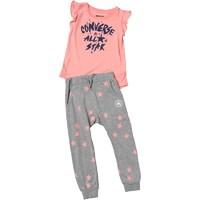 converse infant girls jogger and tunic set vintage grey heather