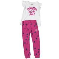 converse infant girls jogger and tunic set plastic pink