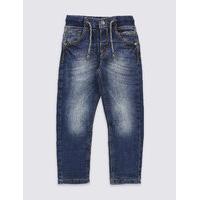 cotton pull on lined jeans with stretch 3 months 5 years