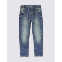 cotton pull on jeans with stretch 3 months 5 years