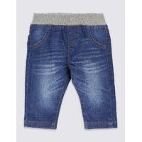 Cotton Pull On Denim Jeans with Stretch