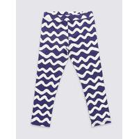 Cotton Rich Wave Print Jeggings (3 Months - 5 Years)