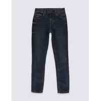 Cotton Dark Skinny Denim Jeans with Stretch (3-14 Years)