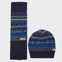 columbia winter worn hat scarf set blue blue