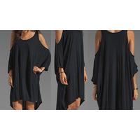 Cold Shoulder Baggy Kaftan Dress