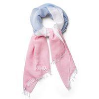 Color Block Scarf - Bright Pink