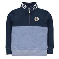 converse quarter zip jumper junior