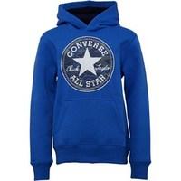 converse junior boys chuck print filled hoody oxygen blue