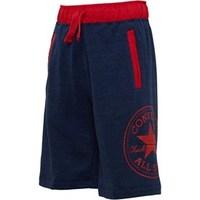 converse junior boys woven waistband shorts marled navy