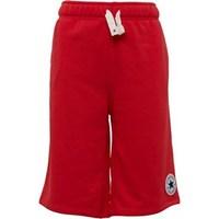 converse junior boys french terry shorts red