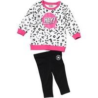 converse baby girls french terry set mod pink