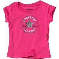 converse baby girls chuck patch t shirt pink paper