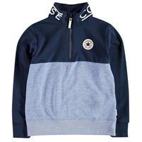 converse quarter zip jumper junior