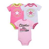Converse Baby Girls Pack Three Rompers