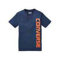 converse boys navy logo t shirt