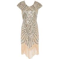 Cocktail Party Dress - Sparkle Shine Sheath / Column Jewel Asymmetrical Polyester with Sequins