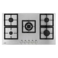 cooke lewis clgss 90 5 burner cast iron stainless steel gas gas hob