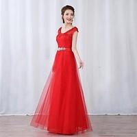 cocktail party formal evening dress sheath column scoop floor length l ...