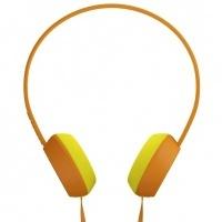 coloud stereo onear headphones knock transition orange