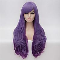 cosplay wigs purple gradient color wig wigs in europe and america fash ...