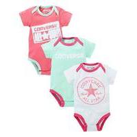 converse baby pack of three bodysuits