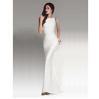 Cocktail Party / Formal Evening Dress Sheath / Column Strapless Floor-length Chiffon with Beading