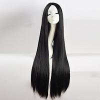 Cos Wig Black in Long Straight Hair Wigs 100cm Long Wigs