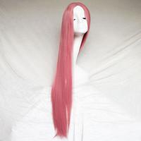 Cosplay Wig Smoke Pink Color Carve One Meter Long Straight Hair Wig