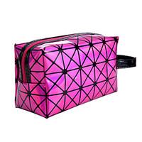 Cosmetic Bag Makeup Storage Lattice Ellipse PU Blue Red Purple Rose Normal 1911.69.8