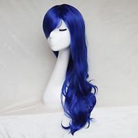 Cosplay Wig Blue Color Cast Long Curly Hair Wig 30Inch Points