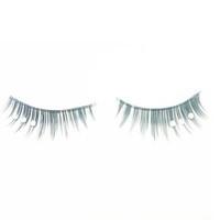 cool flower black natural false eyelashes rhinestone pair