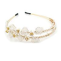 complex manual rhinestone imitation pearl two line headpiece wedding s ...