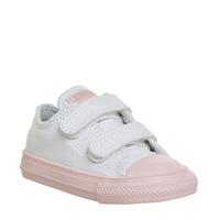 converse chuck ii velcro infant white vapour pink