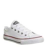 converse all star low youth optical white leather