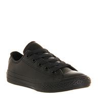 converse all star ox leather kids black mono