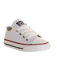 converse all star low infant shoes optical white leather