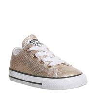 converse all star ox leather infant rose metallic snake exclusive