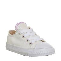 converse allstar low infant white metallic sparkle