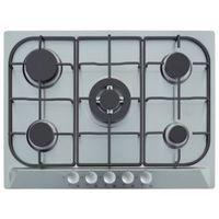 cooke lewis clgh1ss c 5 burner cast iron stainless steel gas gas hob