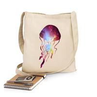 cosmic jellyfish - canvas shoulder bag