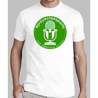 cotton shirt guy #proyectoesparta 2 logos, manga short, white, extra quality