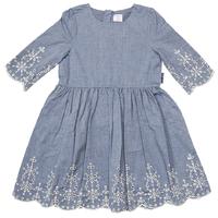 Cotton Broderie Girls Dress - Blue quality kids boys girls