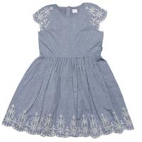 Cotton Broderie Girls Dress - Blue quality kids boys girls