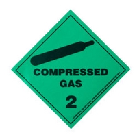 compressed gas sticker