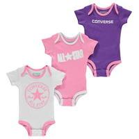 Converse Romper Suits 3 Pack Baby