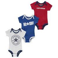 Converse Romper Suits 3 Pack Baby