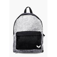 Contrast Panel Canvas Backpack - grey