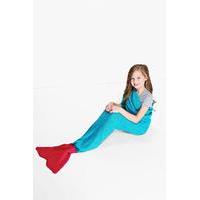 Contrast Mermaid Tail Blanket - aqua