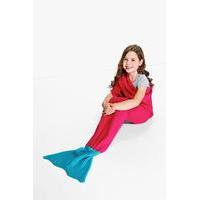 Contrast Tail Mermaid Blanket - pink