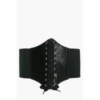 Corset Lace Up Belt - black